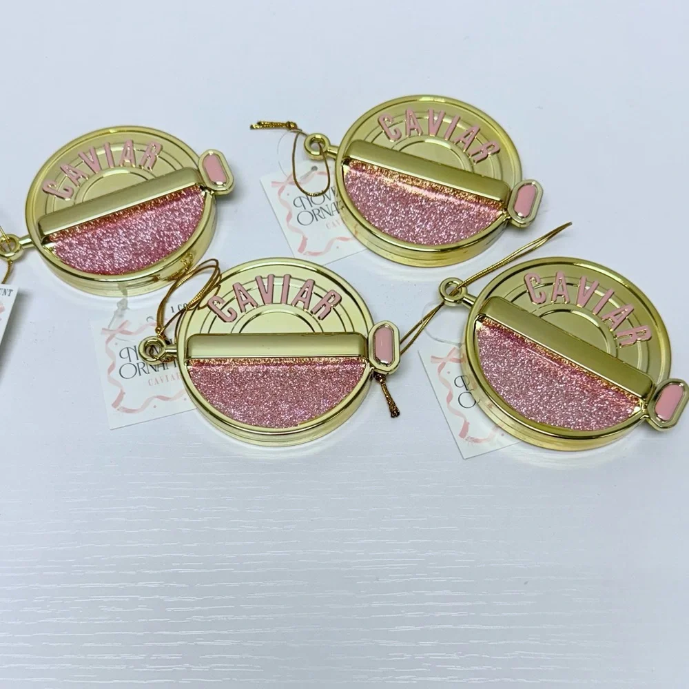 Target Pink and Gold Caviar Ornaments